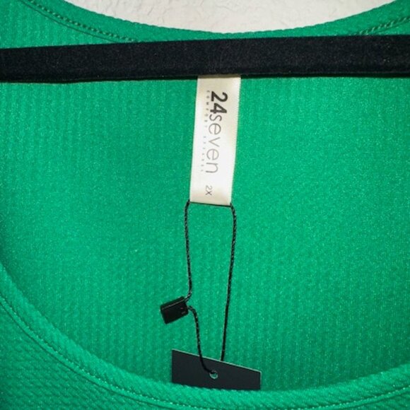 NWT 24seven‎ Comfort Apparel Women's Sleeveless Knee Pleated Pocket Dress - Picture 3 of 5